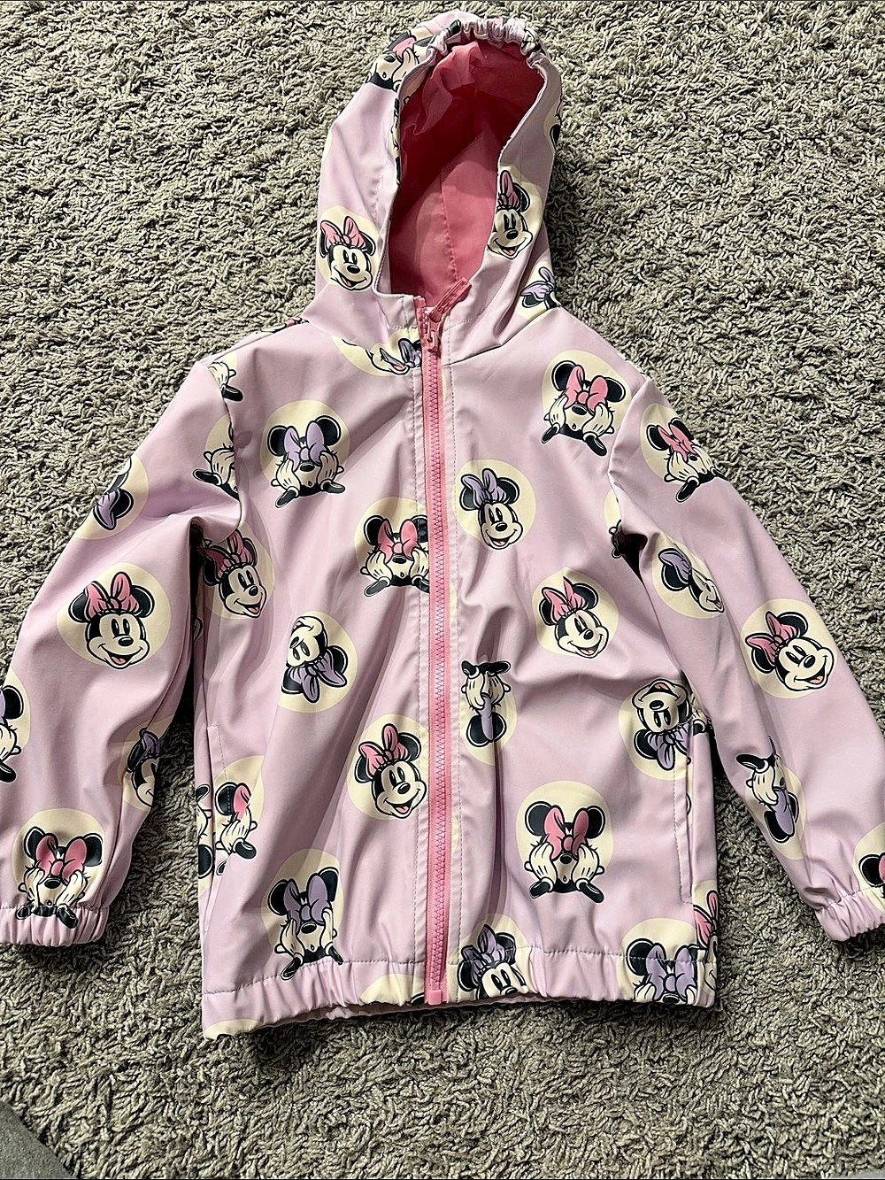 Disney Minnie Mouse Rain Jacket Girls 5T Like New